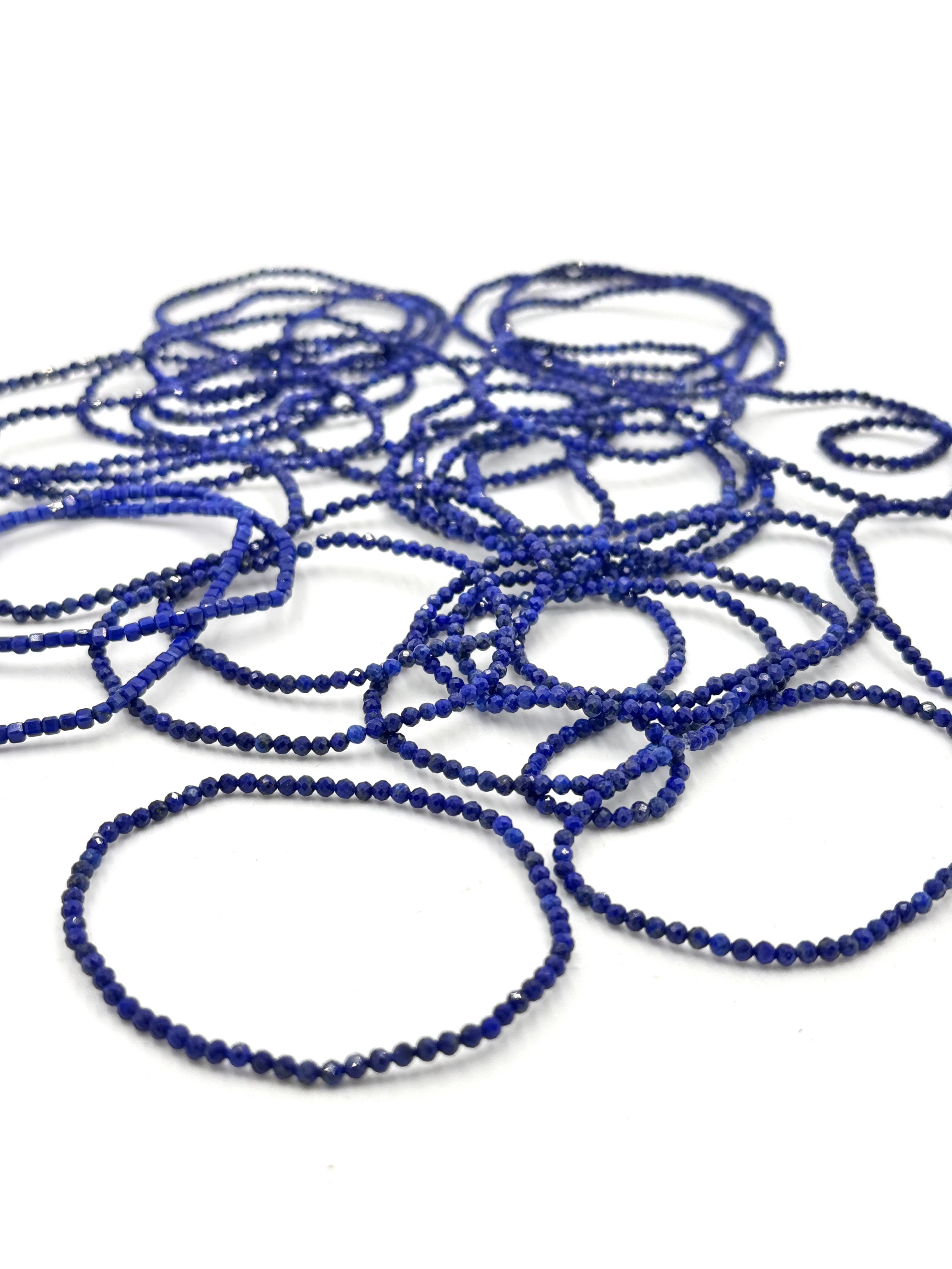 Lapis lazuli faceted bracelet